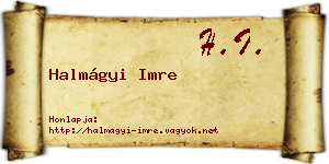 Halmágyi Imre névjegykártya